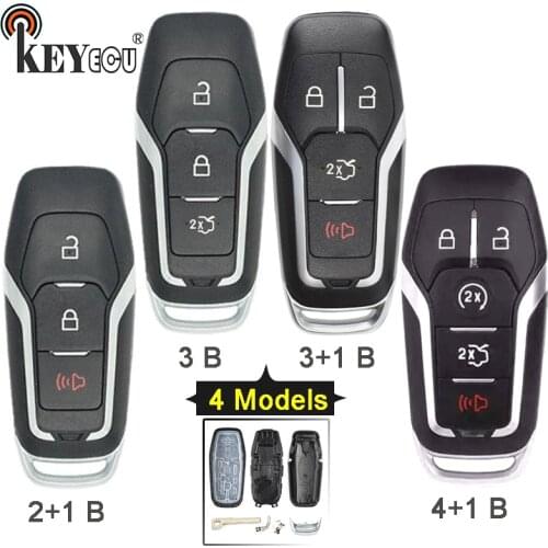 KEYECU for Ford F250 F450 Super Duty Fusion Edge FCC: M3N-A2C31243300 Smart Prox Remote Key Shell Case Fob 2+1/3/3+1/4+1 Button
