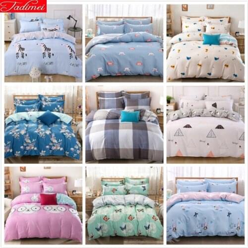 3/4 pcs Bedding Set Soft Cotton Bed Linen Couple Kids Child Single Full Queen King Size Duvet Cover Quilt Comforter Pillow Case