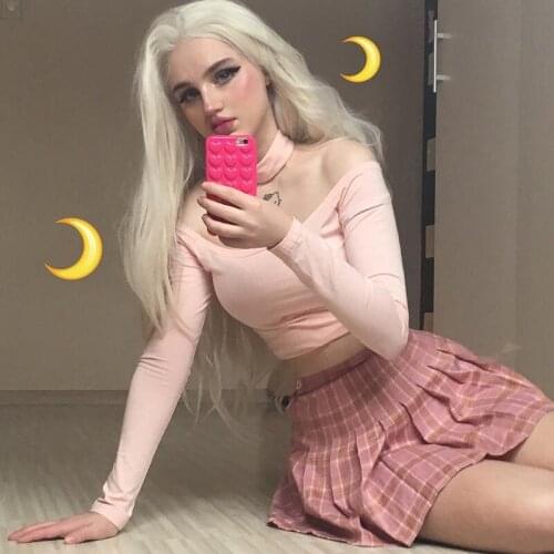 Summer Pink Checkered Pleated Skirts Casual Plaid Mini Short Skirt Cute Sweat Ladies Streetwear Preppy Korean Style