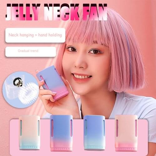 Mini Portable Bladeless Neck Fan Usb Rechargeable Silent Cooling Fans 3 Speeds Adjustable Waist Fan Outdoor Travel Air Cooler#G4