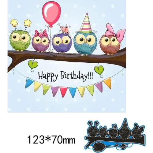 12.3*7cm Festive bird New Metal Cutting Dies New Stencils for DIY Scrapbooking Paper Cards Craft Making Craft Decoration