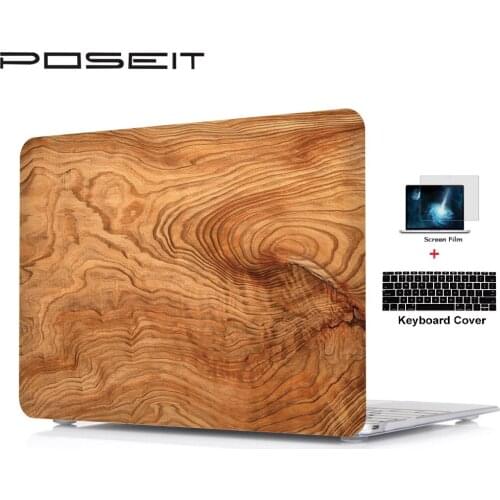 Plastic Hard Case Cover Laptop Shell+Keyboard Cover +Screen Film For Macbook Air 11 13 Pro 13 15 Retina 12 13 15 Touch Bar 13 15