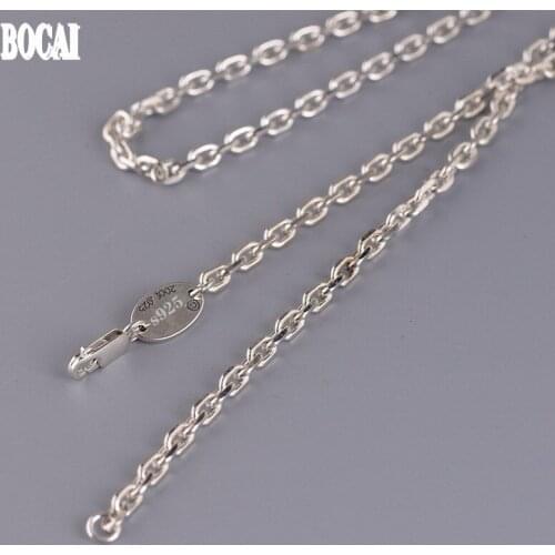 S925 Silver Vintage Thai Silver Necklace for Men and Women Lobster Clasp Silver Chain Men and Women Fashion 925 Silver Necklace