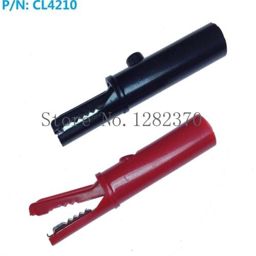 [SA] CL4210 push-button interfaces insulated 4mm crocodile clips compatible COMPLY HIRSCHMANN AK10 --100pcs/lot