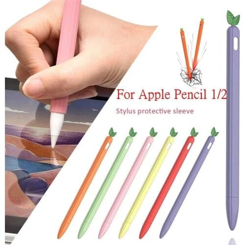 Cute Fruit Pen Sleeve Protective Case Silicone Cartoon Cap Nib Cute Shell Grip Skin Cover Holder For Apple Pencil 1st 2nd Gen