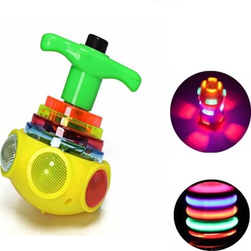 1 set LED Spinning Top Submarine Model Colorful Flash Light Music Gyro Glow At Night High Speed Rotating Kid Gift Toy