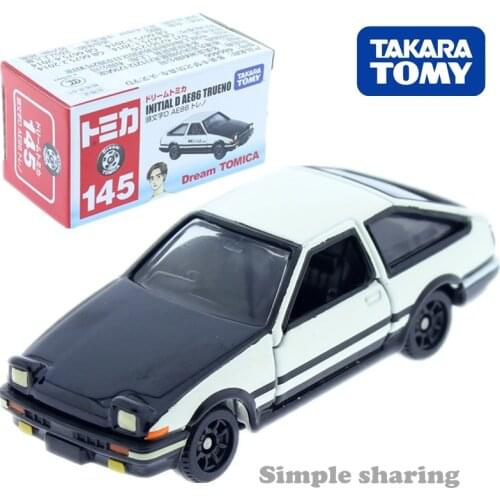 Takara Tomy Dream Tomica 145 Initial D Toyota AE86 Trueno Car Hot Pop Kids Toys Motor Vehicle Diecast Metal Model Collectibles