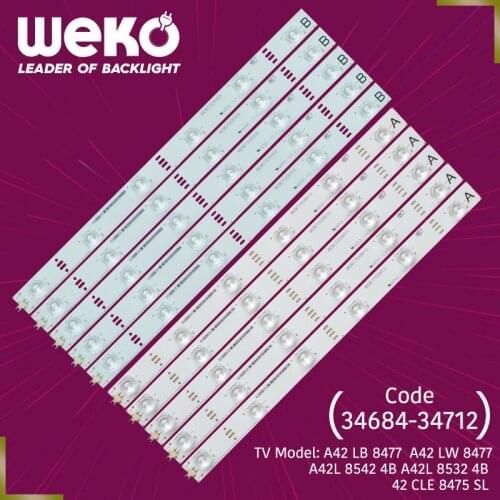 TV LED BAR _42_ATHENA_5X6+5X6_2121C_6S1P_R-L P74 ZBB60600-AA NON HORİZONTAL REV.V0- R- 42.7 CM -L-42.5 CM 6 LEDS TOTAL 10 PCS