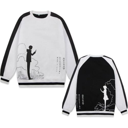 Japan Anime Moive Your Name Spring Hoodies Cosplay Costumes For Woman Man Cotton Unisex Hoodie Coat
