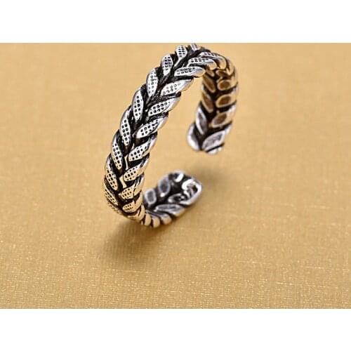 Vintage Accessories 925 Sterling Silver Rings Weave Open Rings For Women New Mothers Day Bridesmaid Gifts