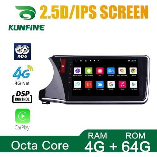 Octa Core Android 10.0 Car DVD GPS Navigation Player Deckless Car Stereo For Honda city 15-17 LHD/RHD/Greiz Gienia15-17 Radio
