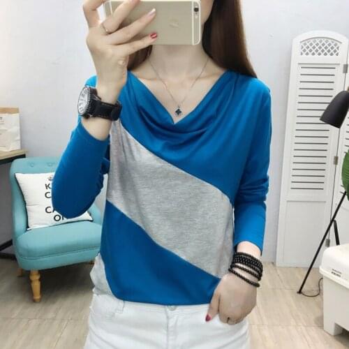 Female Poleras Mujer Cotton Striped T Shirt Women 2021 Casual Korean Fashion Autumn Long Sleeve Tees Loose Woman Tshirts Clothes