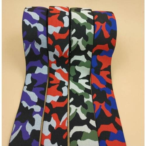 1.5" New Design 4 Colors Camouflage Elastic Bands 4cm Width 5Yards DIY Decor Belt Clothes Bags Hat Sewing Accessories