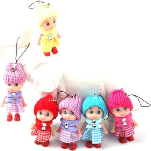 1pcs 2018 NEW Kids Toys Soft Interactive Baby Dolls Toy Mini Doll 8 CM For Girls