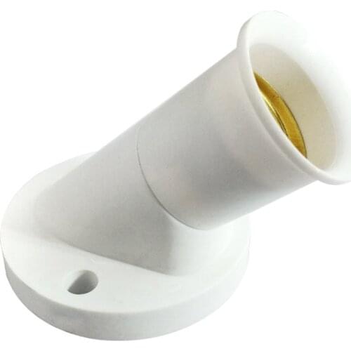 1PCS E27 Screw Lamp Base 45 Degree Tilt Screw Bulb Base Wall Socket Adapter Converter Lamp Holder AC 250V 6A Holder Adapter