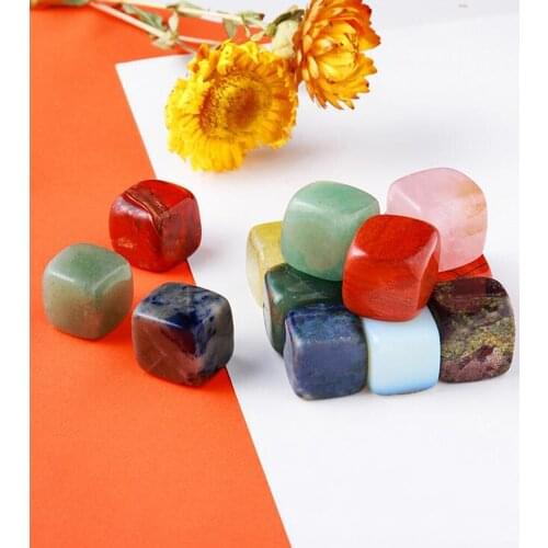 100g/Bag Natural Crystal Lapis Lazuli Square Stone 7 Chakras Healing Energy Rose Quartz Amethyst Mineralss Ornaments Home Decor