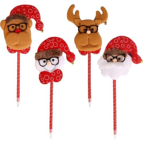 12 Pcs Fashion Cute Colorful Kawaii Lovely Colorful Santa Claus Christmas Decorations Gel Ball Pens Office School