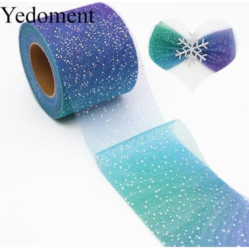 25Yards/roll 6cm Silver Dots Foil Tulle Roll Organza Tutu Fabric Baby Shower Party Supplies DIY Hair Bows Handmade Materials