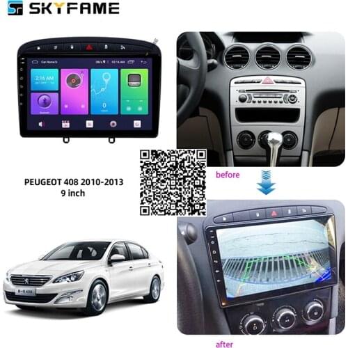 SKYFAME 4+64G Car Radio Stereo For Peugeot 408 T7 2010-2013 Android Multimedia System GPS Navigation DVD Player