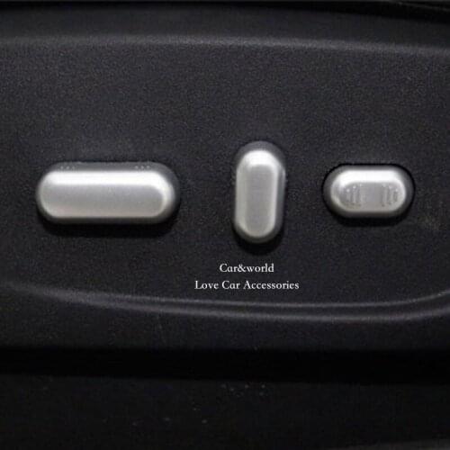 Seat Side Adjust Button Cover Frame Trims For Ford Kuga Escape 2017 2018 ABS Chrome Decoration Stickers Car Styling Accessories