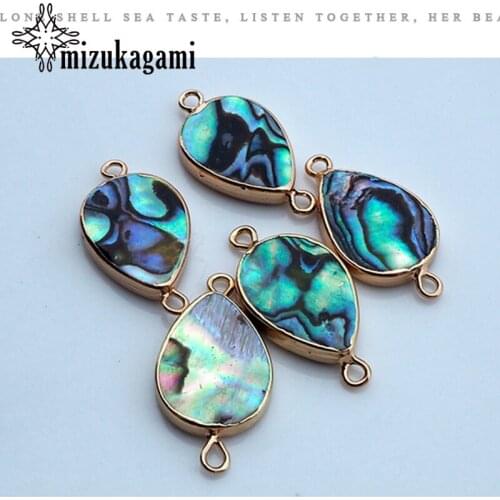 Natural Sea Shell Conch Abalone Shell Charms Geometric Beads For DIY Fashion Bohemia Jewelry Making Accessories