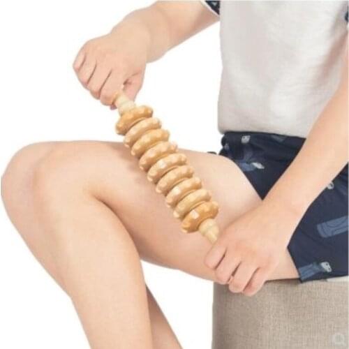 Wooden body treatment, fitness muscle massager wooden roller massager