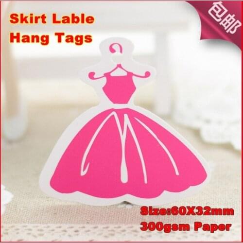 500PCS Hot sell sKirt tags hang tags300g/sqm paper clothing tag also have other color can be choose