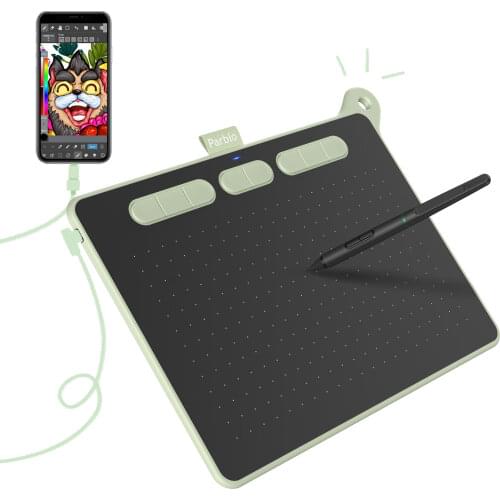 Parblo Ninos M Signature Art Design Professional Graphics Drawing Tablet 8192 Pen Pressure 5080LPI Support Android Phone