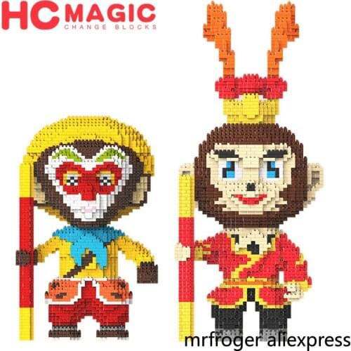 HC MAGIC 9881 Chinese Mythology Journey To The West Sun Wukong Assembly Model Building Blocks Gift Building Blocks Children Diy