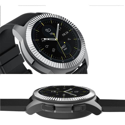 42/46mm For Samsung Galaxy Watch Bezel Ring Adhesive Cover Metal Watch Case Cover Protector Anti-scratch Watch Accessoriesel