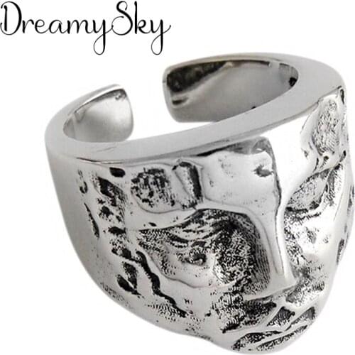 Personality Bohemian Vintage Human Face Rings For Women Men Vintage Rings Gothic Jewelry Valentines Gifts 2021