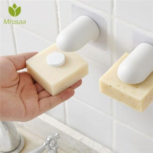 Magnetic Soap Holder Container Dispenser Wall Mounted Soap Holder Hanging Rack Bathroom Products Shower Storage Soap Dishes