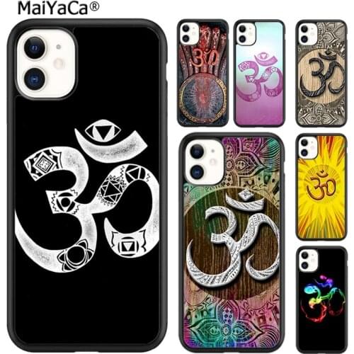 MaiYaCa Aum om Namaste Symbol Zen Yoga Phone Case For iPhone 6 6s 7 8 plus X XR XS 11 12 pro max Samsung Galaxy S8 S9 S10 shell