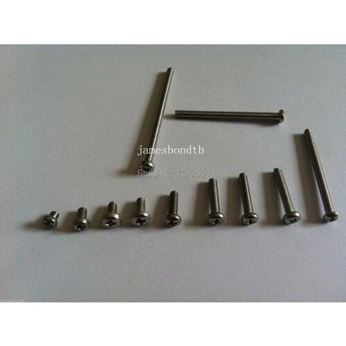 50pcs Metric M4*20mm 304 Stainless Steel Cross Recessed Phillips Pan Head Screws