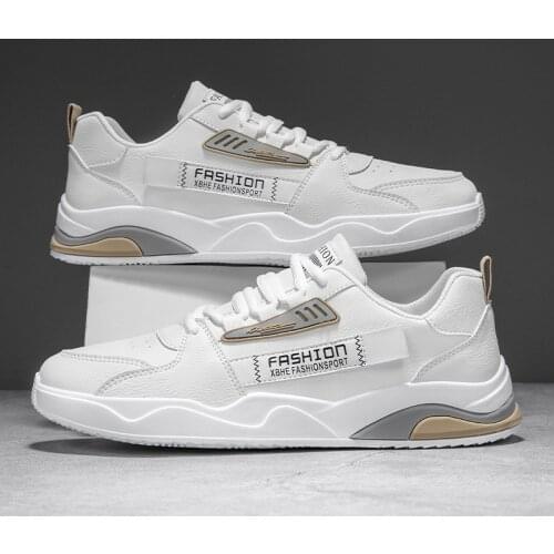 Mens Shoes Autumn Breathable 2021 New Small White Board Shoes Casual Flat White Shoes Middle school students trendy shoes