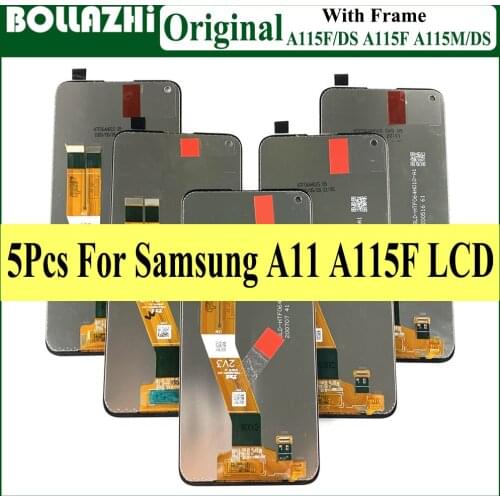 Lot 5 Piece/lot Original LCD With Frame For Samsung Galaxy A11 LCD Display Touch Screen Assembly For Samsung A115F A115F/DS LCD