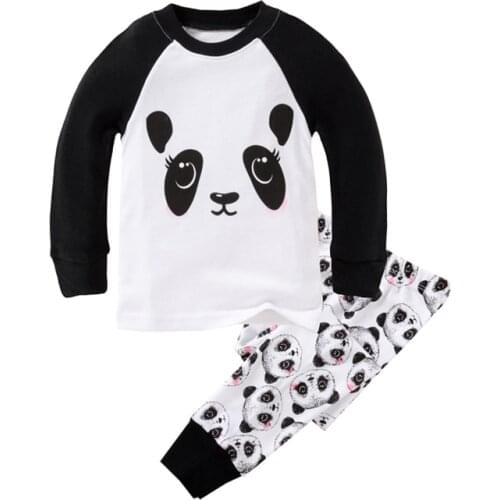 Unicorn Pajamas for Girls Children Clothing Set Boys Cartoon Sleepwear Kids Animal Cartoon Pajamas Baby Long Sleeve Homewear