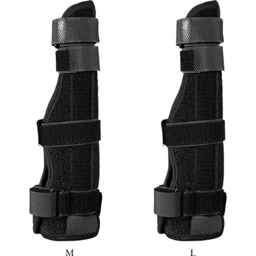 Adjustable Buckle Two Finger Splint Brace Corrector Support Breathable with Wristband Injuries Finger