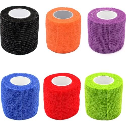 2" x 5 Yards Self Adherent Adhesive Free Grip Comfort Wrap Cover Tattoo Handle Red