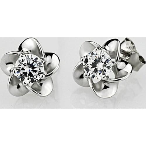 925 Sterling Silver Fashion Plum Temperament Earrings Plum Earrings White Gold Earrings On Sale