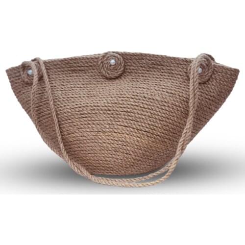 2021 New Fashion Elegant Retro Casual Women Tote Shoulder Bags Beach Bag Swimming Jute Straw Rope Bag Shopping Bag