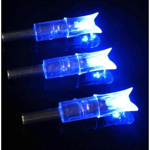 3pcs Luminous Led Arrow Nock 7.62mm Archery Arrow Crossbow Lighted Nock Compound Bow Hunting Carbon Fiberglass Arrow