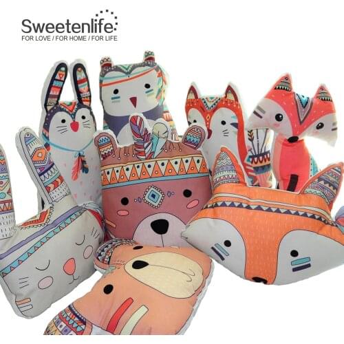Sweetenlife Decorative Pillows Christmas 2018 New Cushion Cover Cartoon Cushions Home Decor Throw Pillows Polyester Pillowcases