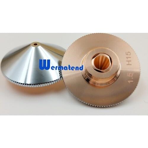 Wermatend High quality Laser nozzle Double Layers Dia32mm H15mm Caliber 1.0-5.0mm Oiginal raytools nozzles laser conusmables