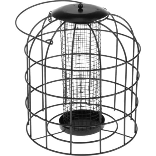 Iron Wire Squirrel Resistant Seed Nut Bird Feeder Feeding Station Cage Design Seed Container