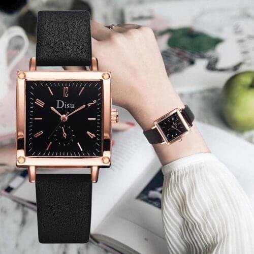 Montre dame 2020 Contracted Leather Crystal WristWatches New Square Women Bracelet Watch Women Dress Ladies Quartz Clock