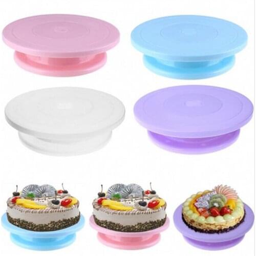 10 pcs 28cm Plastic Cake Turntable Cake Stand Rotating Cake Decorating Turntable Anti-skid Round Cake Stand Rotary Pan Kitchen G