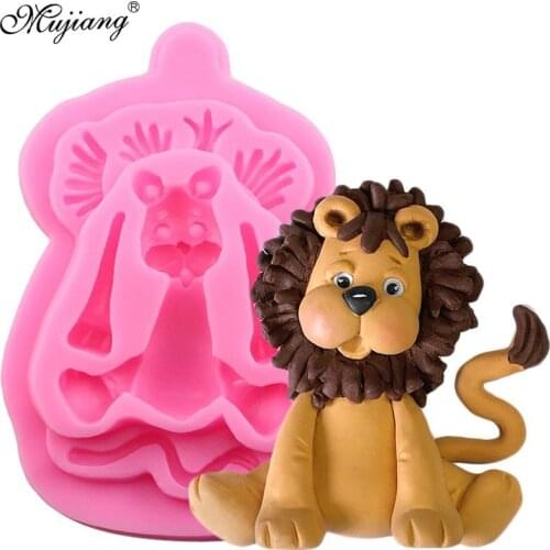 3D Lion Silicone Mold Animals Cupcake Topper Fondant Cake Decorating Tools DIY Cookie Baking Candy Chocolate Gumpaste Moulds