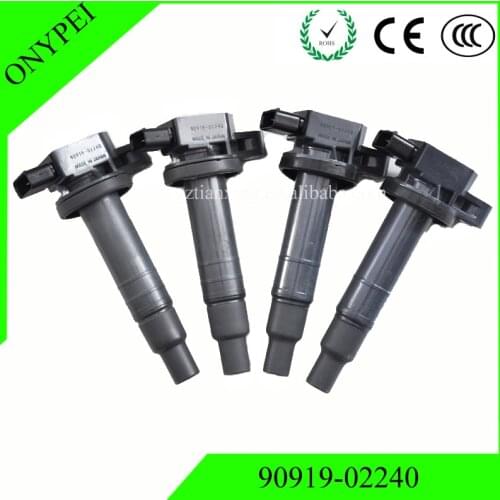 4 pcs 90919-02240 Ignition Coil For Toyota Scion xA xB Yaris Echo Prius 1.5 90919 02240 90919-02265 9091902240 90919 02240