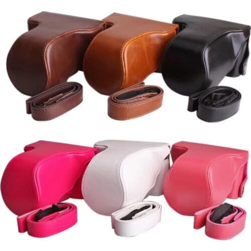 6 Colors Camera Bag Case PU Leather Case For Fujifilm Fuji X-A10 XA10 Camera Skin Cover With Strap